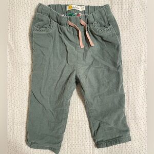 Baby Boden green corduroy pants, Size 6-12m